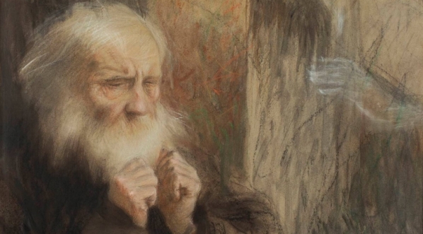  "Wizja – wspomnienie" (lub "Starość i młodość" lub "Starzec i zjawa młodej kobiety") Teodora Axentowicza.  