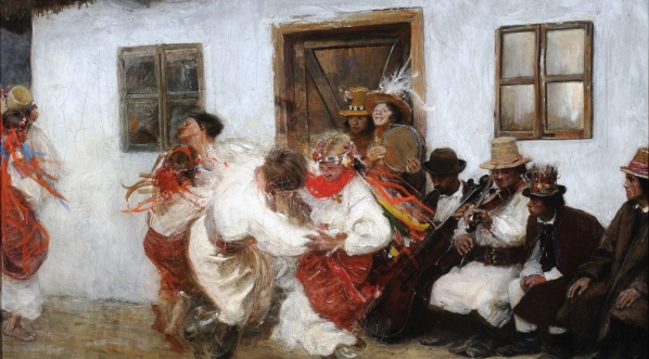  "Kołomyjka" (inne tytuły "Oberek", "Taniec ludowy przed domem") Teodora Axentowicza.  