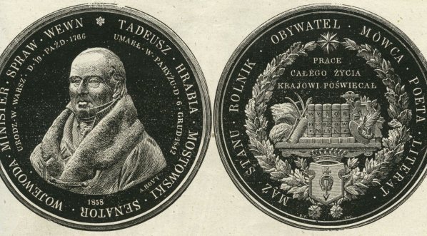  Medal wybity na cześć hrabiego Tadeusza Mostowskiego.  