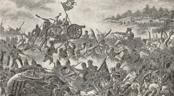  "Bitwa pod Racławicami (według rysunku Walerego Eljasza)."  