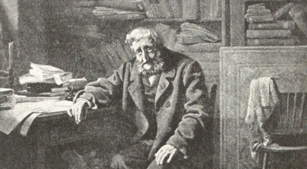  "Joachim Lelewel u schyłku życia, (współczesny portret)."  