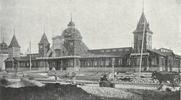  "Pawilon przemysłowy na wystawie lwowskiej."  