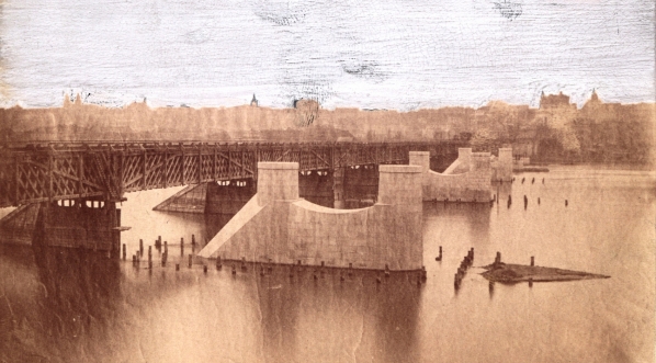  "Budowa mostu Kierbedzia" Karola Beyera.  