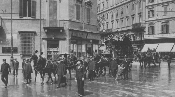  Pogrzeb artysty malarza Jana Styki w Rzymie w 1925 roku.  