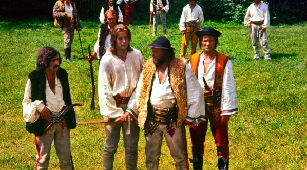  Na planie filmu Jerzego Passendorfera "Janosik" z 1973 roku.  