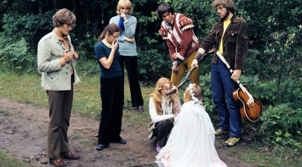  Na planie filmu Antoniego Halora i Józefa Gębskiego "Opis obyczajów" z 1972 roku.  