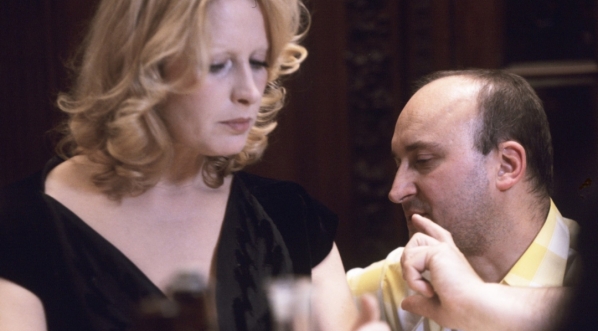  Beata Tyszkiewicz i Grzegorz Królikiewicz w trackie realizacji filmu  "Tańczący jastrząb" z 1977 roku.  