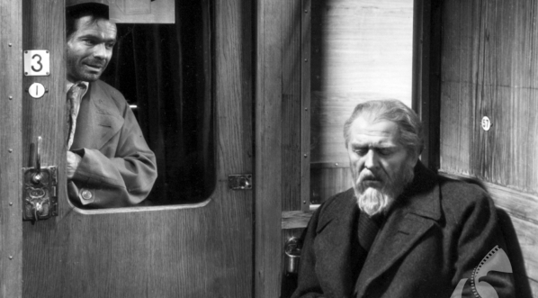  Jacek Woszczerowicz i Kazimierz Junosza-Stępowski w filmie Michała Waszyńskiego "Profesor Wilczur" z 1938 roku.  