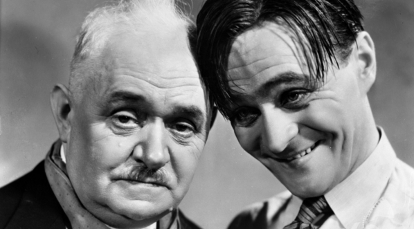  Antoni Fertner i Adolf Dymsza w filmie  Michała Waszyńskiego "Bolek i Lolek" z 1936 roku.  