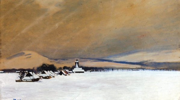  "Pejzaż zimowy z Żywca" Juliana Fałata.  