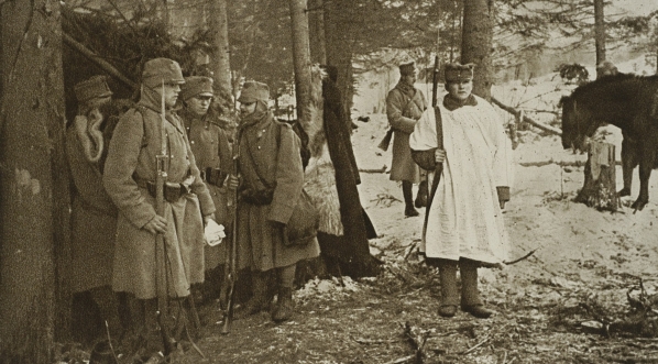  "Zmiana warty" (żołnierze II Brygady Legionów Polskich w Gorganach na Ukrainie).  