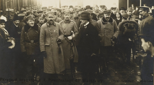  Przyjazd brygadiera J. Piłsudskiego do warszawy dnia 12 grudnia 1916 roku.  