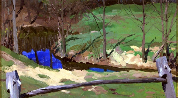  "Studium pejzażowe w Bohdanowie" Ferdynanda Ruszczyca.  